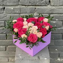 Цветочная композиция из Розы в коробке в Чесма