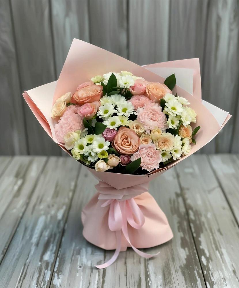 Букет цветов из: Гвоздики, Розы и Хризантемы в Чесма