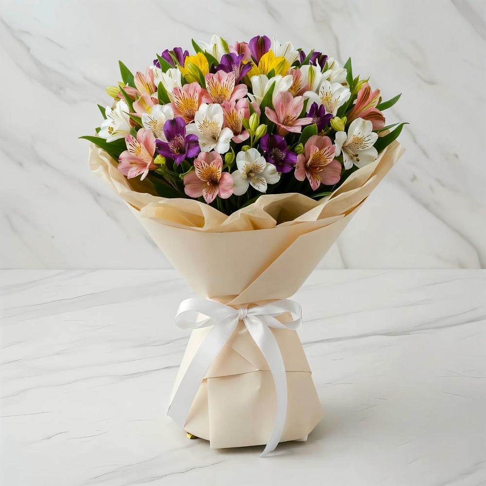 Букет цветов из: Альстромерии в Чесма