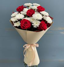Букет цветов из:  Розы и Хризантемы #REPLACE_PRED# Чесма
