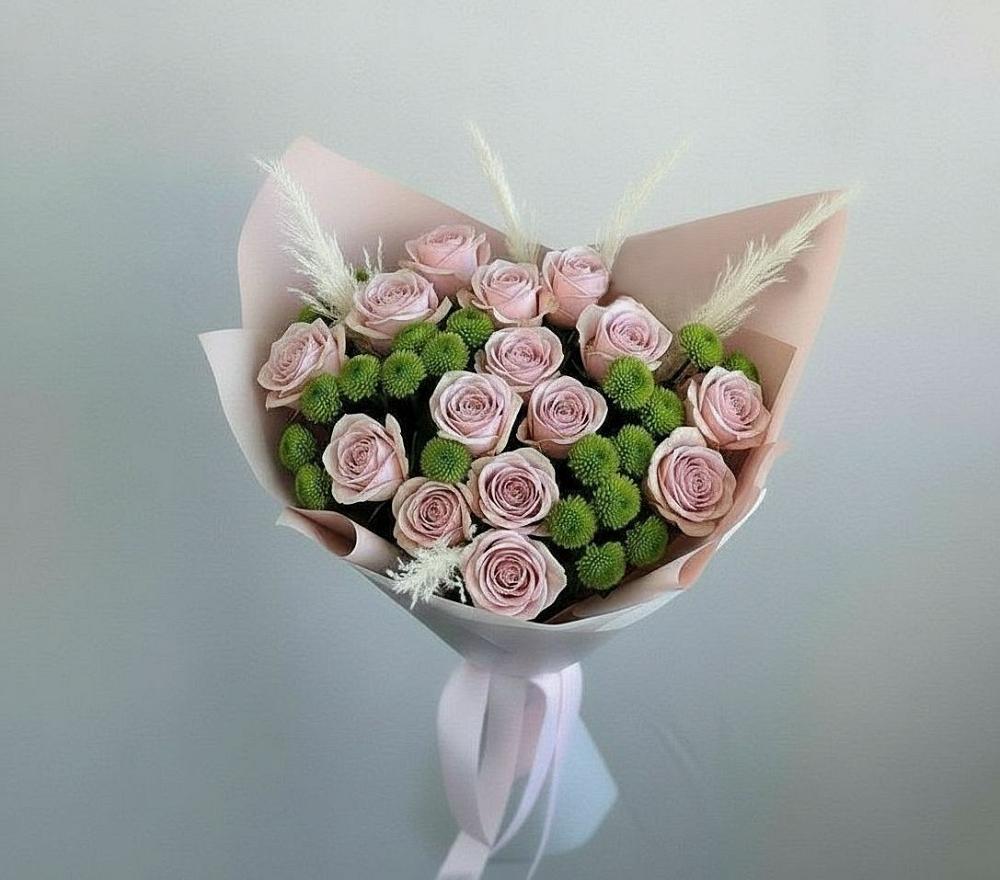 Букет цветов из: Розы и Хризантемы в Чесма