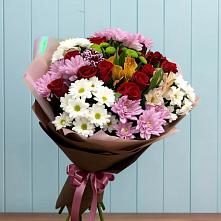 Букет цветов из:  Розы, Хризантемы и Альстромерии в Чесма