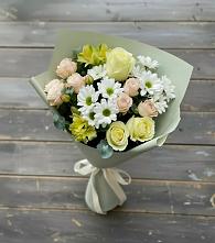 Букет цветов из:  Альстромерии, Розы и Хризантемы #REPLACE_PRED# Чесма
