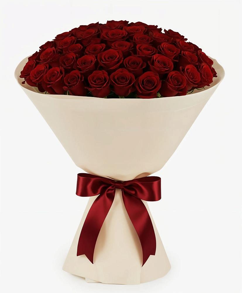 Букет 101 Бордовая роза Блэк Бакарра в Чесма