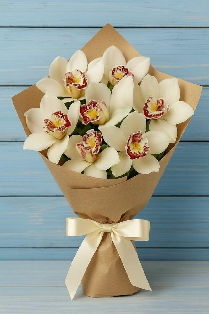 Букет цветов из: Орхидеи и Розы в Чесма